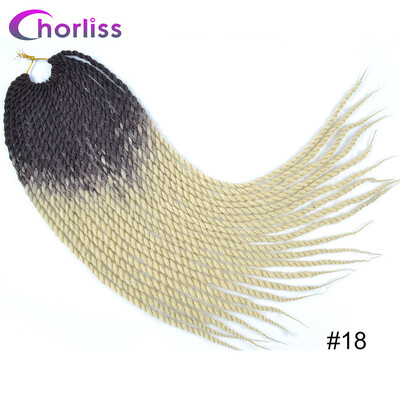 

Chorliss 24"Soft Crochet Braids Black Brown Synthetic Hair Braiding Hair Senegalese Twist Kanekalon Hair Extenstion Mint Green