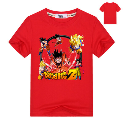 

Dragon Ball Z Goku T Shirt Kids 2018 Летняя футболка с коротким рукавом 100% Хлопок Высокое качество футболки Мультфильм Аниме Топ