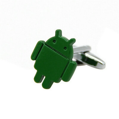

Mysfs® Copper с золотым покрытием Android Robot Style Cufflink Men's Fashion Jewelry