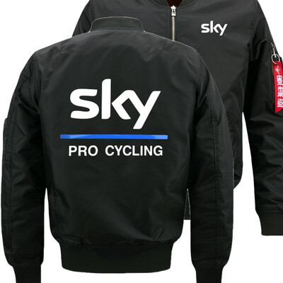 

SKY PRO CYCLING SKY Bomber Flight Flying Jacket Winter thicken Warm Zipper Men Jackets Anime Mens Casual Coat