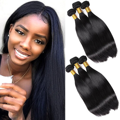 

YAVIDA Hair Straight Brazilian Virgin Hair 3 Bundles Human Hair Extensions Brazilian Straight Hair Weaving Brazilian Hair Weave