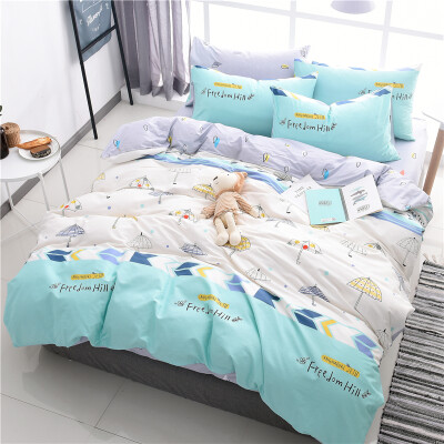 

Satin long-staple cotton cotton four-piece bedding bedding sheets quilt cover pillowcase