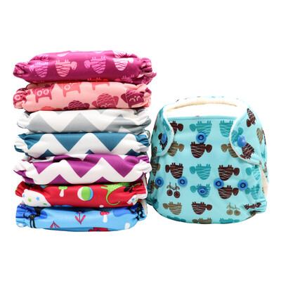 

Maboj Newborn Cloth Diapers All In One Diaper Cloth Nappies Newborn Reusable Diapers Hypoallergenic&Waterproof Nappies Fits Babies