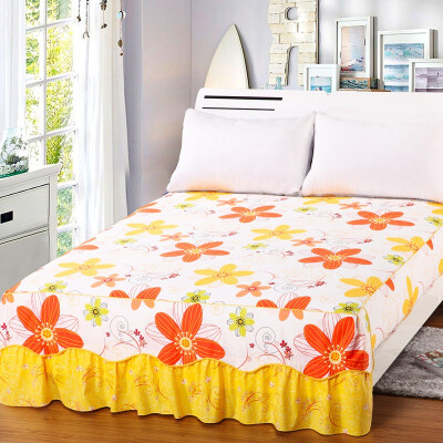 

Ivy home textiles cotton twill printing American simple easy to clean bed skirt double 15 m star edge 150 200CM