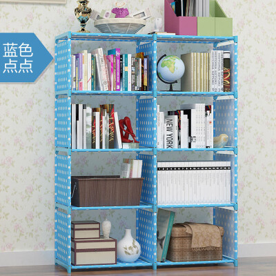 

Melody double row of bookshelf student bookcase free combination reinforcement kitchen bathroom storage cabinet finishing rack 1258530cm