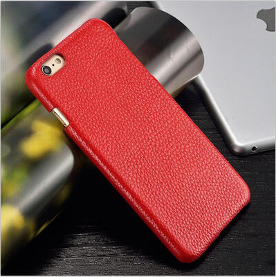 

Genuine Leather Phone Case For iPhone 6 6S Plus Case Litchi Texture Back Cover For iPhone 6 7 8 Plus X Case