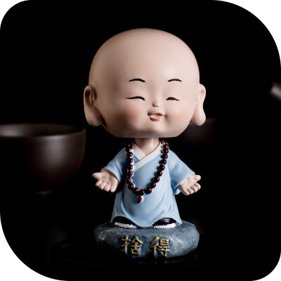 

Guangyin handyin handmade car decoration car supplies fashion cartoon shaking head small monk car decoration craft gift calm