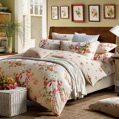

Sleeping treasure somerelle four sets of imported cotton sanding printed sheets four sets of Margaret cotton bedding sets of two 15 meters bed 200 230cm