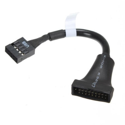 

Huayuan USB 2.0 9 Pin Motherboard Female to USB 3.0 20 Pin Housing Male Adapter Cable