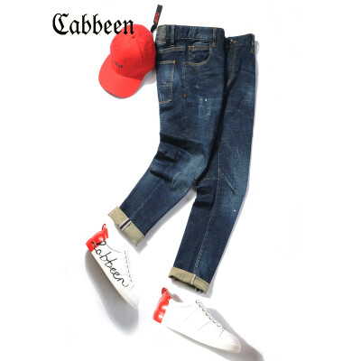 

Carbine CABBEEN 3181116520 Carbine mens slim feet jeans cotton micro-elastic long pants fashion trend youth 2018 spring S dark blue 87 28