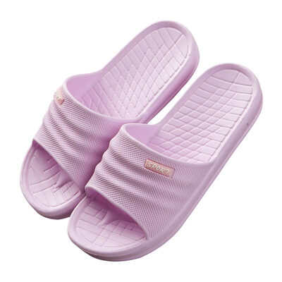 

Lovers couple indoor slippers female home soft bottom slip bath home sandals dark blue 44 yards LJ1605