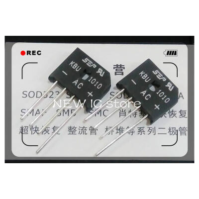 

Free Shipping 100PCSLOT 10A flat bridge 10A bridge rectifier KBU1010 10A1000V