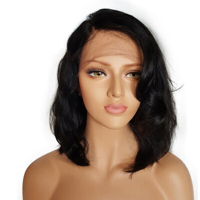 

Osolovely Hair 150 Short Bob Lace Front Wig Human Hair Wigs With Baby Hair 8 to 16 Inch Glueless Brazilian Wavy Wigs Bleached Kno