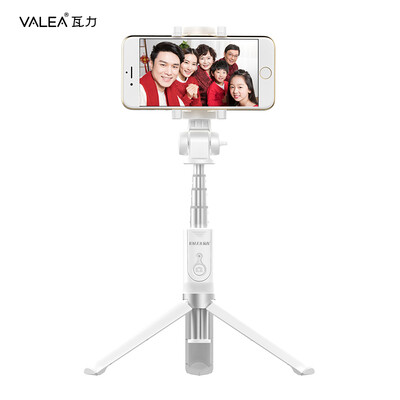 

Valee (VALEA) Bluetooth-штатив с дистанционным управлением с самоуправлением Bluetooth selfie stick универсальный Apple просо oppo мобильный телефон автопортрет артефакт - белый