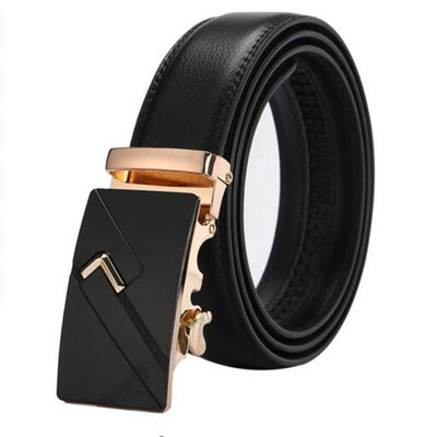 

NEW 2017 Famous Brand Belt Men Good Quality Cowskin Genuine Luxury Leather Mens Belts Strap Male Metal Automatic Buck