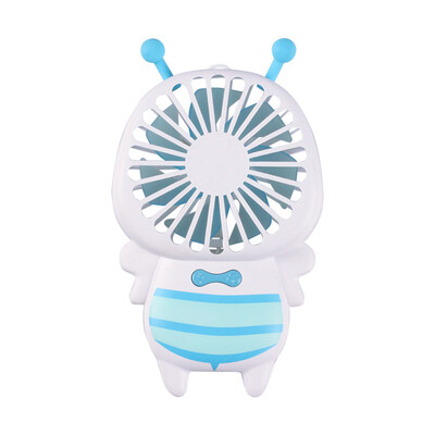 

TOMNEW USB Fan Mini Portable Handy Bee Shape Fashion Thin 400mA Rechargeable Fan with Led Light for Girls Home Travel Outdoor