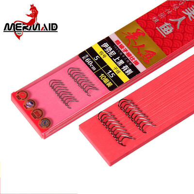 

Mermaid fishing hook fishing tackle tied with a good line of double hooks Shi hang silk hanging finished line group fishing line - Ise Nigeria thorn 3 fish hook line 10