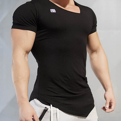 

New Muscle Brothers mens T-shirt Slim thin summer fitness T-shirt Brand Fitness Bodybuilding Stringer