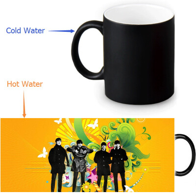 

Битлз 350 мл / 12 унций Heat Show Show Mug Color Change Чашка кофе Чувствительные морфинговые кружки Волшебная чашка для чайных чашек