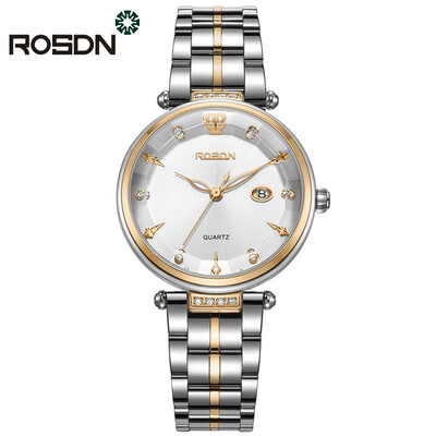 

ROSDN Роскошные женские часы Платье Relogio Feminino Часы наручные часы Женщины Montre Femme Кварцевые женские часы для Lovers Gir