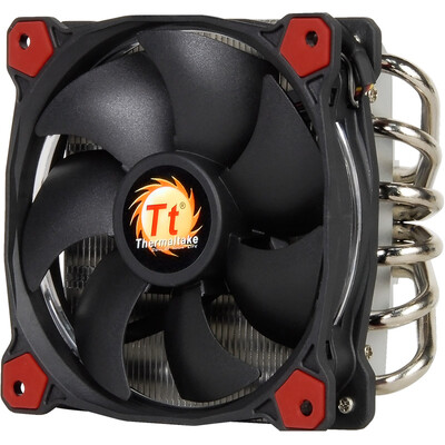 

Tt Thermaltake Riing S400 CPU Radiator multi-platform 6 heat pipe Riing 12cm red light fan down blow mute hydraulic bearing