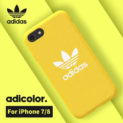 

Adidas iPhone8 \ 7 мобильный телефон оболочки новый яркий молодежь Apple 8 \ 7 мужской силиконовый все включено простой нескользящей защиты от падения покрытия желтый