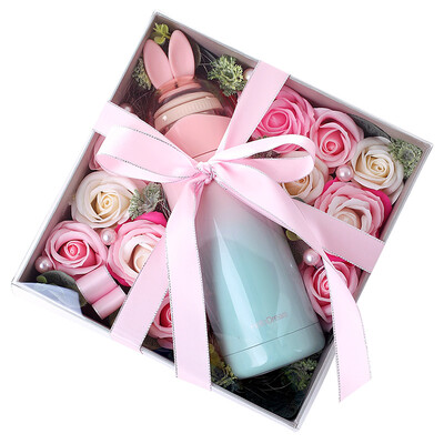 

Apollo dream "rabbit" U soap rose flower cup cup gift box powder Christmas gift practical birthday gift girl to send girlfriend wife wife girlfriends Valentines Day Valentine couple