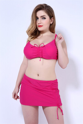 

3XL  5XL plus size chest 100-124cm new summer women bikini 2018 big size brazilian push up sexy swimwear skirt swimsuit lady