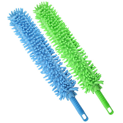 

Good weather car retractable chenille wax tow rut dust mites wax brush feather duster blue car supplies