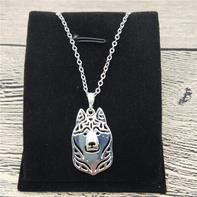 

New Siberian Husky Necklace Trendy Style Siberian Husky Pendant Necklace Women Fashion Pet Jewellery Animal Dog Jewellery