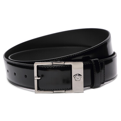 

VERSACE Mens Black Leather Belt DCU6508 DVS3S D41E 90