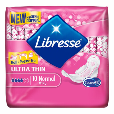 

light curve Libresse daily sanitary napkins 284mm 24 pieces of dry instantaneous suction leak-proof plastic shape of the amount of long-term use European original import