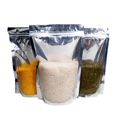 

Shan Shi Li SexeMara aluminum foil transparent self-supporting food Ziplock bag sealed compact bag snack packaging bag waterproof moisture-proof sealing pocket fresh plastic storage bag 915cm 50