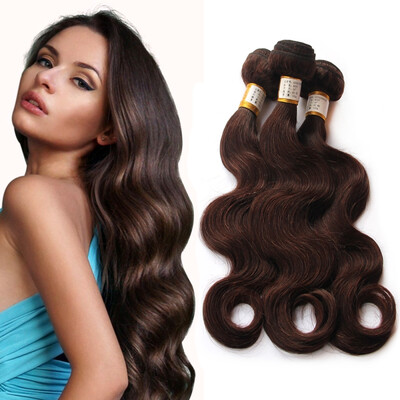 

Nami Hair Dark Brown 2 Color Brazilian Body Wave 3Bundles 100 Human Hair Extensions12"-26" No Shedding No Tangle Free