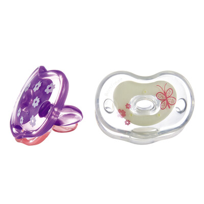 

BornFree pacifier girl models 2 Pack for 6 months&above baby baby silicone pacifier pacifier newborn comfort pacifie