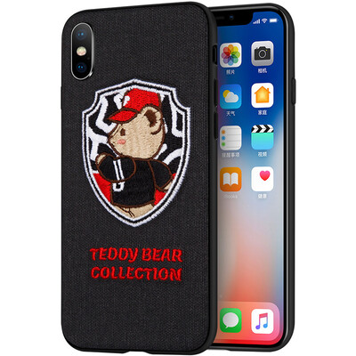 

Тедди Коллекция Apple iPhoneX Mobile Shell Apple 10 Обложка Творческая трехмерная трехмерная вышивка All-in-one Силиконовая мягкая раковина Тедди Спортсмен