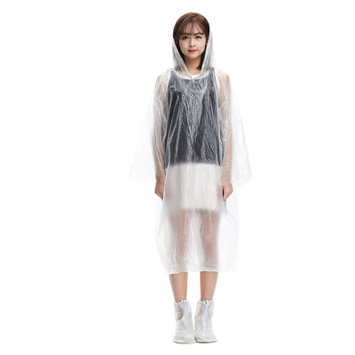 

Square Men&women disposable raincoat poncho thin outdoor camping hiking tourism drifting travel hiking portable raincoat adult white 5 piece