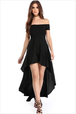 

High Low Hem Off Shoulder Party Dress