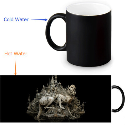 

Black Sails 350ml12oz Heat Reveal Mug Color Change Coffee Cup Sensitive Morphing Mugs Magic Mug Milk Tea Cups