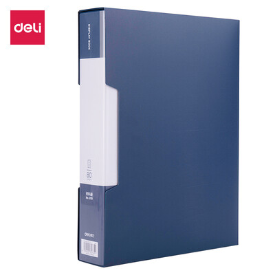 

Deli deli A4 matte thickening business office information booklet file management file 5119-80 page dark blue