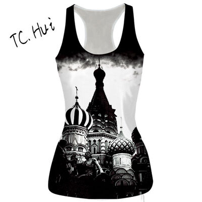 

2018 Europe&the United States new wild casual vests digital printing in the long section of the Slim bottom vest