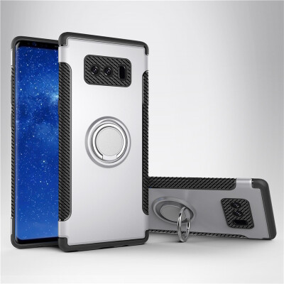 

Samsung Galaxys Note8 Prime Armor Car Magnetic Suction Ring Bracket Silicon TPU Hard PC Phone Case