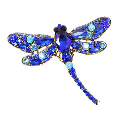 

CINDY XIANG Crystal Vintage Dragonfly Brooches for Women Large Insect Brooch Pin Fashion Dress Coat Accessories Cute Jewelry