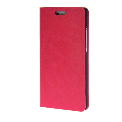 

MOONCASE Leather Side Flip Wallet Card Holder Stand Shell Pouch ЧЕХОЛ ДЛЯ Huawei Ascend P8 Lite Hot pink