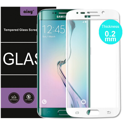

Ainy For Samsung S6 Edge 3D 0.2mm Full Cover Tempered Glass Screen Protector