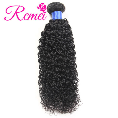 

Rcmei 8A Hair Brazilian Kinky Curly Double Weft Raw Unprocessed Hair Weave 1 Bundle Remy Hair Extension