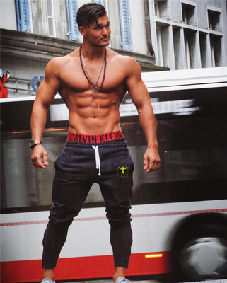 

Muscle Dr brothers mens autumn&winter fashion trend new fitness running trousers casual pants