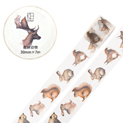 

Kinbor hand book&paper tape 30mm7m hand book sticker plant decorative tape forest mushroom DTB64275
