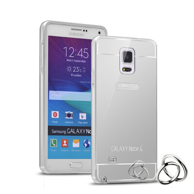 

MOONCASE Plating Metal Frame Edge Mirror Back Protective Shell 2 in 1 Thin Case Cover for Samsung Galaxy Note 4