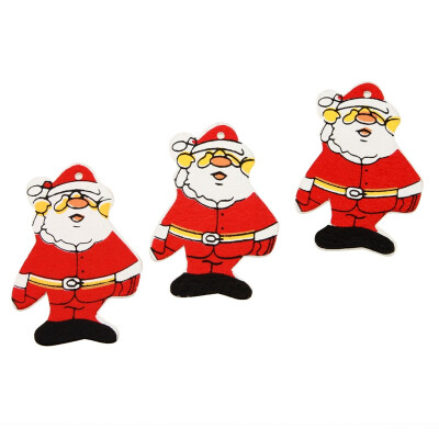 

Christmas Jewelry Santa Claus Wooden Painting Pendant Decor Hanging